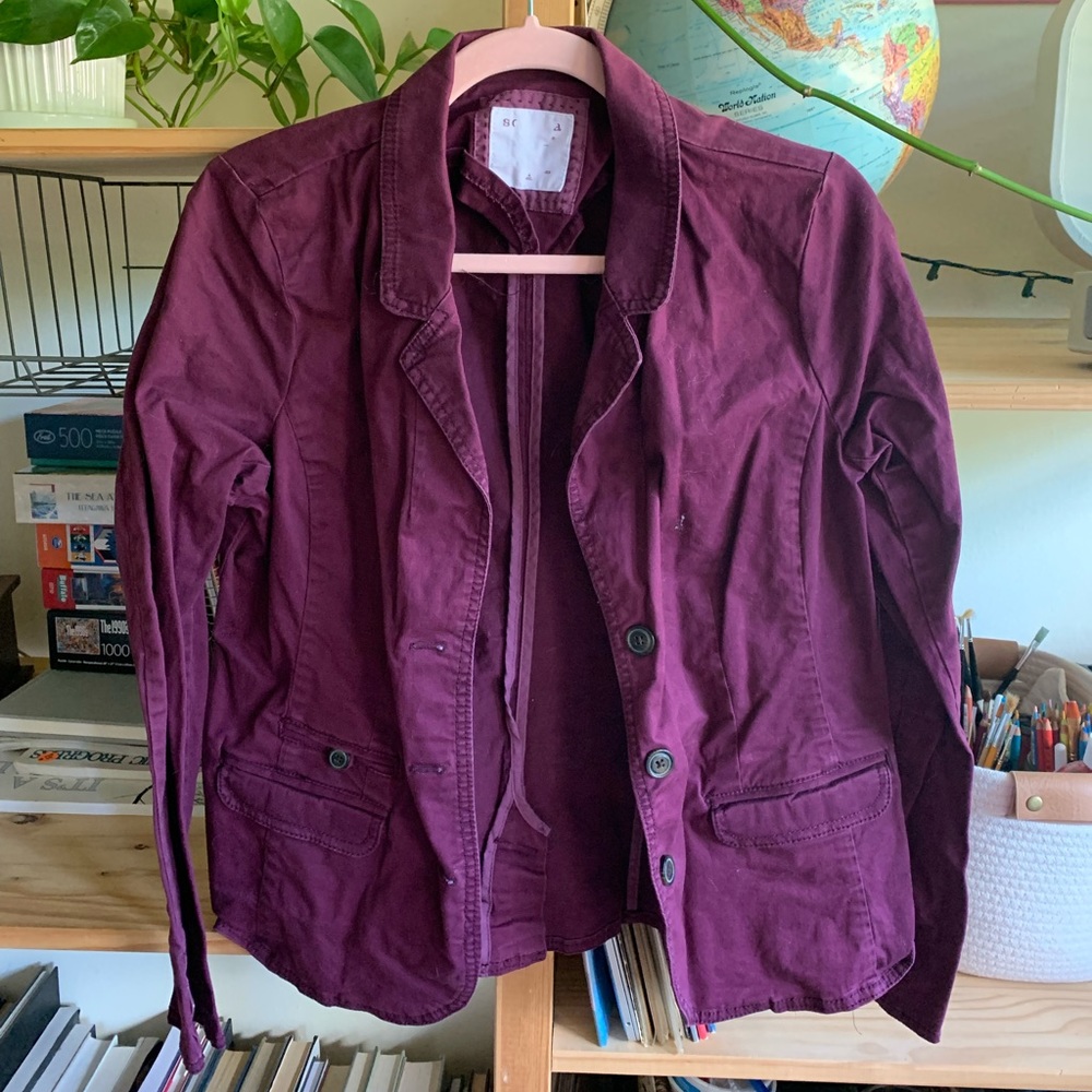 Vintage, Purple, Lightweight, Jacket